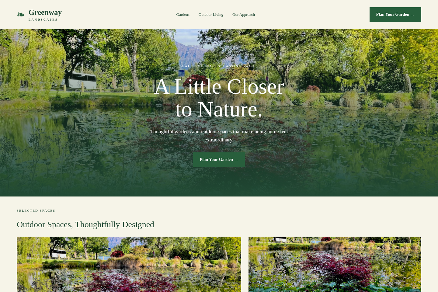 Greenway Landscapes desktop design