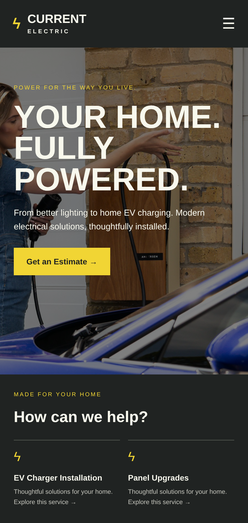 Current Electric mobile design